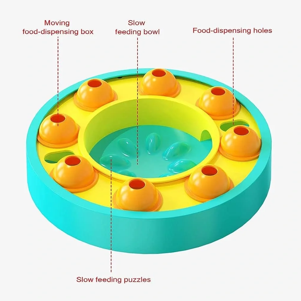 Slow Feeder Dog Bowl Enrichment Memory Training Puzzle Interactive Pet Toy